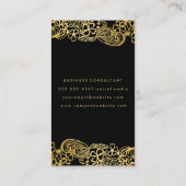 Goldene Foil Elegantes Muster Visitenkarte (Rückseite)