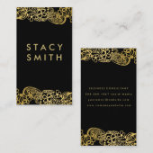 Goldene Foil Elegantes Muster Visitenkarte (Vorne/Hinten)