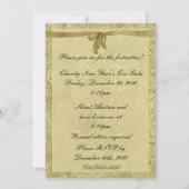 Goldene Foil-Feierlichkeiten zum Jahreswechsel Einladung (Rückseite)
