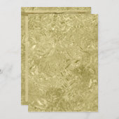 Goldene Foil-Feierlichkeiten zum Jahreswechsel Einladung (Vorne/Hinten)