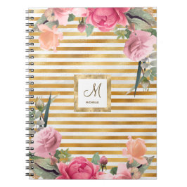 Goldene Foil Flower Girl Tagestagebuch Notizblock