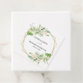 Goldene Foil Geometric Greenery Elegante Hochzeit Geschenkanhänger (Beispiel)