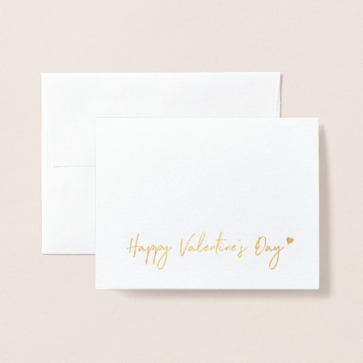 Goldene Foil Herzkranz Valentinstag Karte (Vorderseite mit Umschlag)