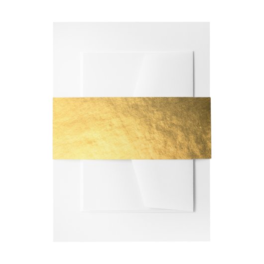 Goldene Foil-Hochzeitsband Einladungsbanderole (Vorderseite Beispiel)