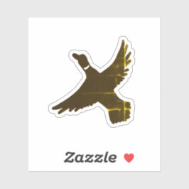 Goldene Foil-Kunstfliegerente Aufkleber