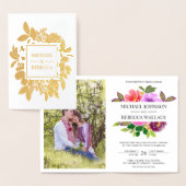 Goldene Foil Lebender Garten Blumenzwiebeln Einlad Folienkarte (Anzeige)