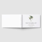 Goldene Foil Palm Tree Tropical Beach Hochzeit Gästebuch (Voll)
