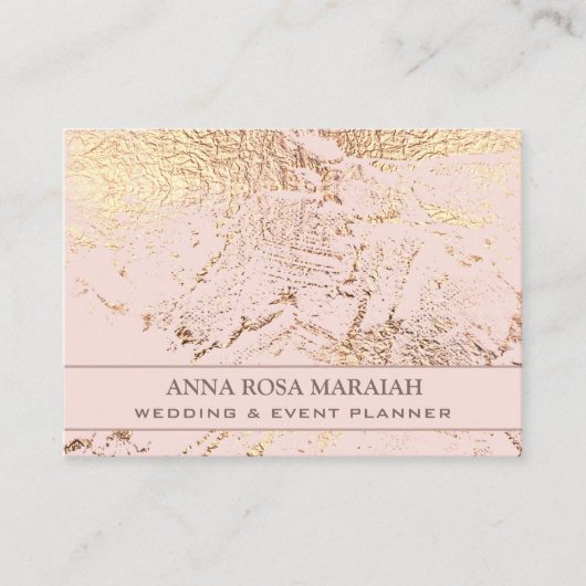 *~* Goldene Foil Pastel Schöne Hochzeit Elegant Visitenkarte (Vorderseite)