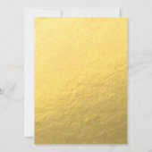 Goldene Foil Peacock Hochzeit Einladung (Rückseite)