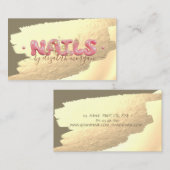 Goldene Foil Pinselstriche Visitenkarte (Vorne/Hinten)