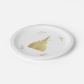 Goldene Foil Princess Flag Burg Storybook Hochzeit Pappteller (Schrägansicht)