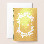 Goldene Foil Vibranding Wasserfarbenflora Hochzeit Folienkarte (Rückseite mit Umschlag)