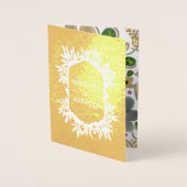 Goldene Foil Vibranding Wasserfarbenflora Hochzeit Folienkarte (Vorderseite)