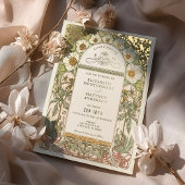 Goldene Foil Vintage Hochzeit Einladung Jugendstil