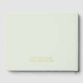 Goldene Foil Wasserfarbe Romantische Blumenhochzei Gästebuch (Rückseite)