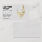 Goldene Foil-Weine Visitenkarte (Vorne/Hinten)