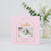 Goldene Folie Ankündigung (Stehend Vorderseite)