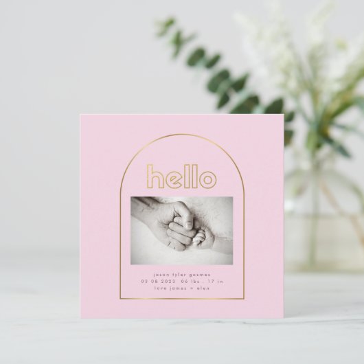 Goldene Folie Ankündigung (Stehend Vorderseite)