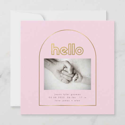 Goldene Folie Ankündigung (Vorderseite)