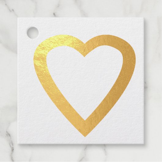 Goldene Folie Liebe Herz Geschenkanhänger (Vorderseite)