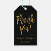 Goldene Folie Vielen Dank Geschenkmarke mit Indivi Geschenkanhänger (Vorderseite)