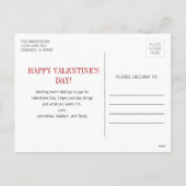 Goldene Folie XOXO Valentine Postkarte (Rückseite)