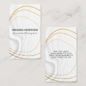 Goldene Forelle Lux | Hintergrund Seidenstoff Visitenkarte (Vorne/Hinten)