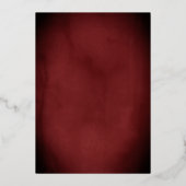 Goldene Forelle Royal Red Butterfly Floral Quincea Folieneinladung (Rückseite)