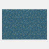 Goldene Forelle Winter Berries Geschenkpapier Set (Vorderseite 2)