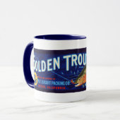 Goldene Forellen-Tasse Tasse (Vorderseite Links)