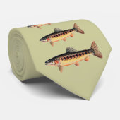 Goldene Forellestepladder-Krawatte (grüner Krawatte (Gerollt)