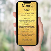 Goldene Foto-Spaß-Fakten Geburtstagskarte Einladung