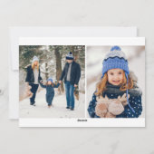 Goldene Foto-Urlaubskarte Feiertagskarte (Rückseite)