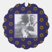 Goldene Fraktale auf Lila | AnkerFoto Ornament Karte (Rückseite)