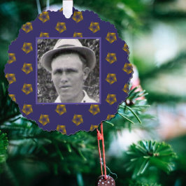 Goldene Fraktale auf Lila | AnkerFoto Ornament Karte