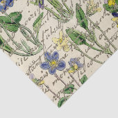 Goldene französische Schreibschrift Viola Blumen V Seidenpapier (Ausschnitt)