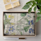 Goldene französische Schreibschrift Viola Blumen V Seidenpapier (Geschenk)
