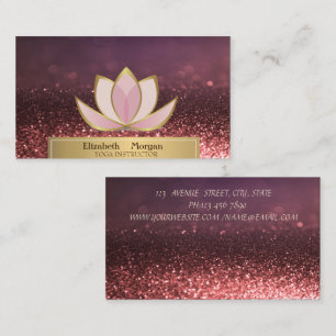 Goldene Frauen Silhouette Lotus Reiki Lehrerin Bok Visitenkarte