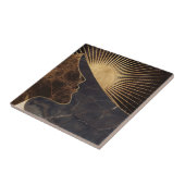 Goldene Frauentäuschung mit Sonne und Marmortextur Fliese (Seite)