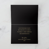 Goldene Freude an schwarzen Weihnachten Karte (Innenseite)