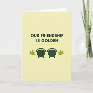 Goldene Freundschaftskarte Karte