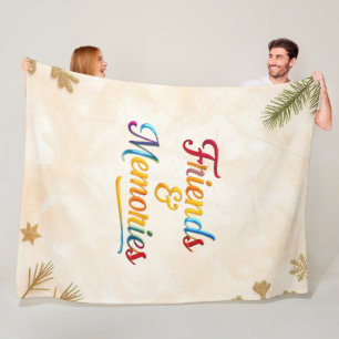"Goldene Freundschaftsmomente" Fleecedecke
