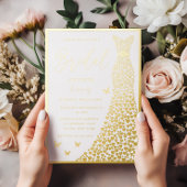 Goldene Frische Pasta machen Brautparty Locarno Folieneinladung