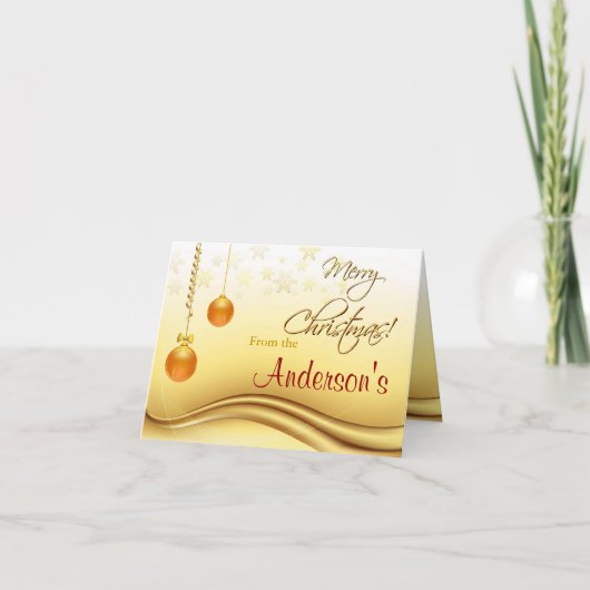 Goldene frohe Weihnachten (Vorderseite)