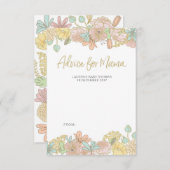 Goldene Frühlingsblumen Babyduschratenkarten Einladung (Vorne/Hinten)