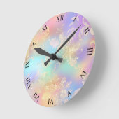 Goldene Frühlingssäule Runde Wanduhr (Winkel)