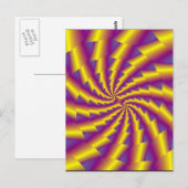 Goldene Frühlingsspirale Postkarte (Vorne/Hinten)