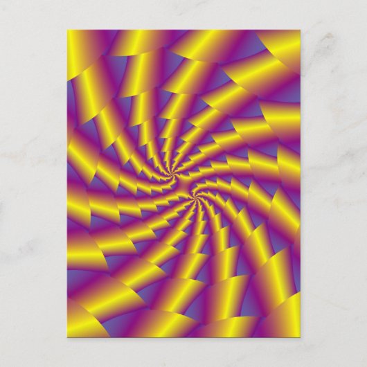 Goldene Frühlingsspirale Postkarte (Vorderseite)