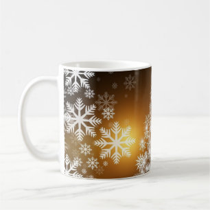 Goldene Funkelnd Schneeflocken Case für iPhone-Mat Kaffeetasse