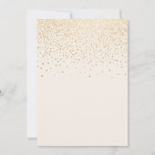 goldene funkelnde elegante Script-Graduiertenankün Einladung (Rückseite)